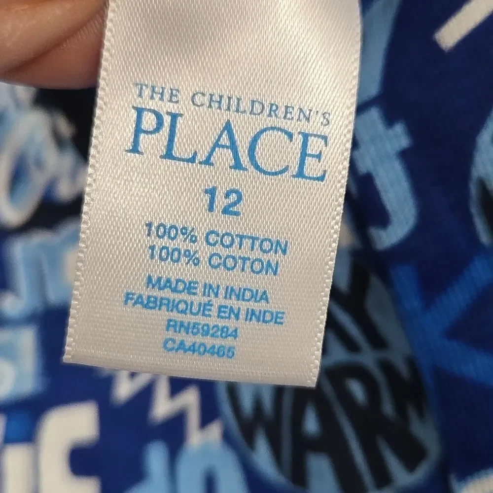 Children's Place NWOT Boys Soft Sleep Pants Blue Jogger Lounge Pajama Bottoms 12